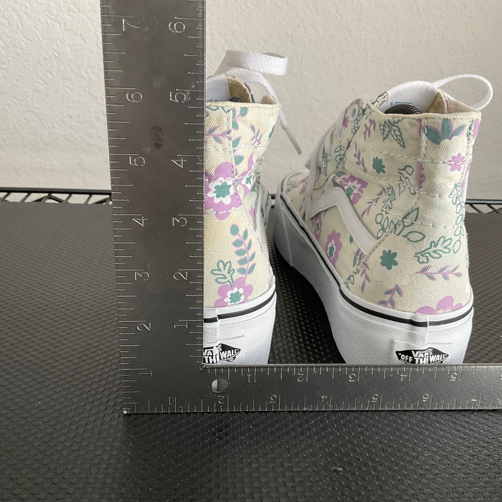 Vans Sk8-Hi Platform Floral Light Green Sneakers Womens 9 Mens 7.5 721356 - Picture 6 of 14